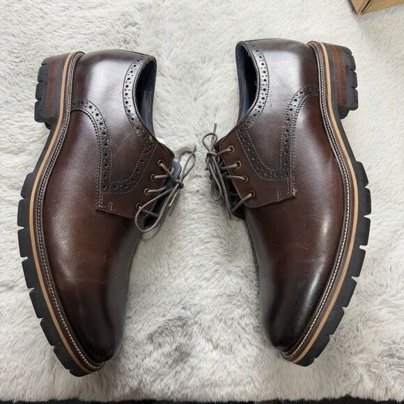 Johnston & Murphy CODY Plain Toe Mahogany FG Leather Dress Shoes Size 11 main image 6